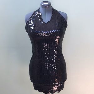 Niteline  Black Sequined Dress